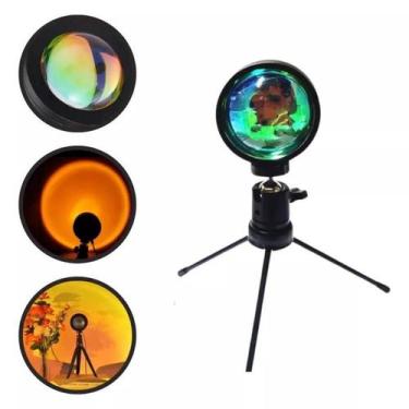 Imagem de Luminaria Por Do Sol Luz Noturna Projetor Led Sunset Light Cor da estr