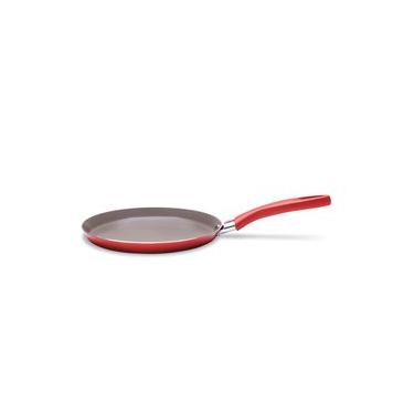 Imagem de Tapioqueira Panquequeira Brinox Easy Antiaderente Ceramic Life Ø22cm 500ml Vermelho Vermelho