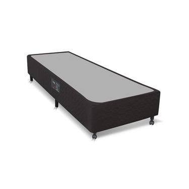 Imagem de Base Box para Colchão Solteiro Castor Class Hibrido 39x88x188 cm - Cinza/Preto