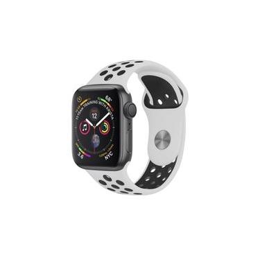 Imagem de Pulseira para Apple Watch 42 / 44 / 45MM Armor Running - Branco e Preto - Gshield