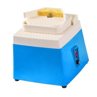 Imagem de Fiocias Máquina de Polimento de Vitrais, Mesa de Trabalho de Dupla Camada, Mini Ferramenta de Polimento para Bricolagem, Cortador de 3,175 Mm (1/8") para, Azul
