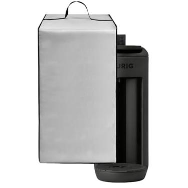 Imagem de AF-WAN Capa protetora contra poeira de nylon 600D para cafeteira Keurig K-Mini Mate, alça portátil, tampa protetora de máquina de ajuste personalizado (cinza)