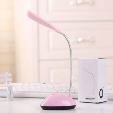 Imagem de Lâmpada de mesa de LED, luz de mesa de leitura dobrável ajustável com economia de energia, para estudo, quarto, escritório