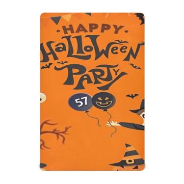 Imagem de JUZIHAI Lençol de berço de Halloween para meninos e meninas, capa de colchão de bebê macio elástico respirável para berço padrão e cama infantil, 132 x 71 cm