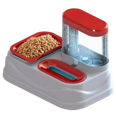 Imagem de Comedouro e Bebedouro Automático 2 em 1 para Cães e Gatos Pelos Curtos e Longos Antiformiga Ice System 900ml(Vermelho)