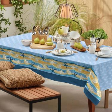 Imagem de Toalha de Mesa Teka Basic 8 Lugares Retangular Estampada 1,40m x 2,50m