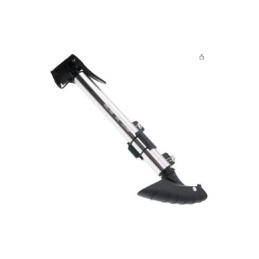 Imagem de Bomba de Ar Manual com Bico Fino e Grosso, Metal e Plástico, 31cm Comprimento, com Suporte para Quadro, para Bicicleta, Moto, Boias e Bolas