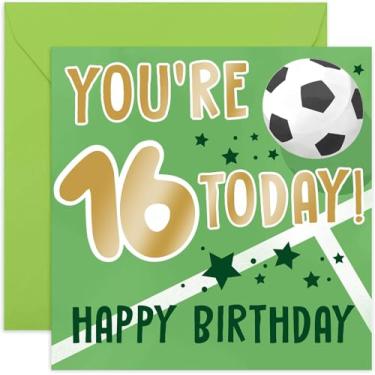 Imagem de Cartão de aniversário de futebol para meninos e meninas - Presente de aniversário de 16 anos para ele e ela - Idade 11 - Presente louco com pé para criança - filho, sobrinho, neto, filha, sobrinha |