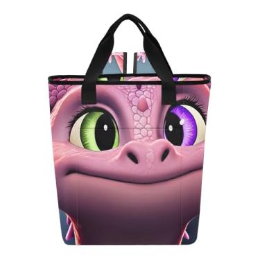 Imagem de Joitme Sacos isolados para viagem linda dragão rosa mochila térmica impermeável 36 latas mochila de refrigeração