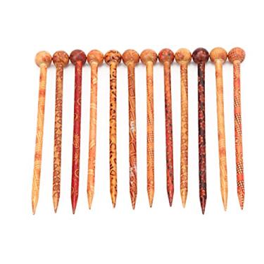 Imagem de YOUTHINK 12 Peças de Palitos de Cabelo de Madeira, Grampos de Cabelo Estilo Pauzinho Chinês, Decoração para Dança de Casamento, Presente de Noiva, Dia Dos Namorados, Natal