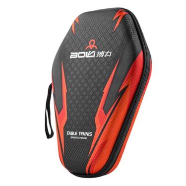 Imagem de CUOFYUNL Bolsa para raquete de tênis de mesa à prova d'água EVA Pong Paddle Hard Case Hexagonal Tennis Table Bat Cover (Tipo B)