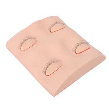 Imagem de Generic Cabeça Realista do Manequim Prática Extensão Dos Cílios Postiços para o Treinamento Composição, Silicone Macio Reusável do Pvc para o Enxerto Novato, 1pc (#1)