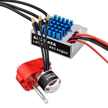 Imagem de NMNRC Transmissão de liga 45A ESC e 2322 2600kv Motor sem escovas compatível com 1/12 MN82 MN99S MN168 MN78 Upgrades Part Sliver