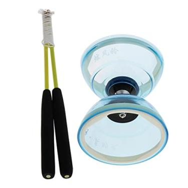 Imagem de Milageto Diabolo Chinês Premium Médio de 12,7 Cm (5 Polegadas) com Conjunto de Corda de Carbono, Cores Sortidas Disponíveis, Azul