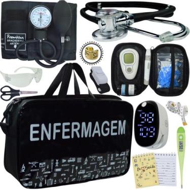 Imagem de Kit Enfermagem Premium Basico - Love Saude, PRETO ENFERMAGEM PREMIUM
