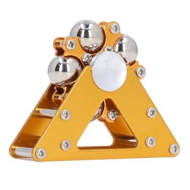 Imagem de Yinhing Brinquedo de Roda Gigante Giratória Com Pontas Dos Dedos Em Liga de Alumínio Premium, Jogo de Descompressão Envolvente, Brinquedo de Entretenimento Prateado para Idades (Ouro)