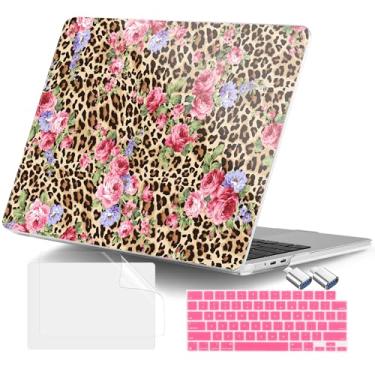 Imagem de DONGKE Capa para MacBook Air de 13,6 polegadas 2025 2024-2022 A3240 A3113 A2681 M4 M3 M2 Chip Touch ID, capa rígida de plástico e capa de teclado e adaptador tipo C para MacBook Air de 13 polegadas M4