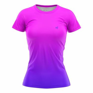 Imagem de Camiseta Feminina Academia Estampa Degradê Gola Redonda-Feminino