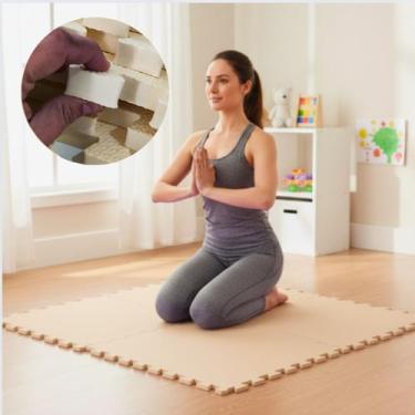 Imagem de Kit 10 Placas Tapete Tatame EVA 50x50cm 20mm 20 Bordas Emborrachado Ex