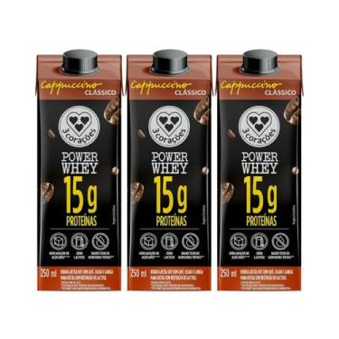 Imagem de Kit 3 cappuccino 15g proteina power classico 250ml 3corações