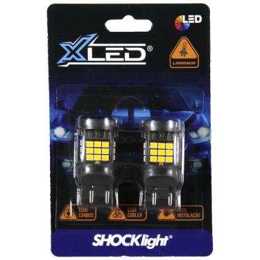 Imagem de Lâmpada led 2 polo t20 36 led shocklight canbus laranja 12v