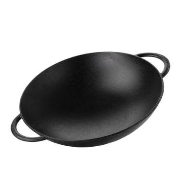 Imagem de Frigideira Wok Ferro Fundido Ø36 2 Alças Sem Tampa Santana