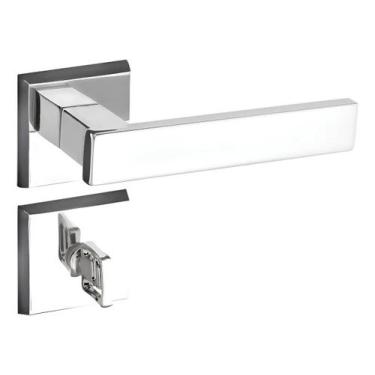 Imagem de Fechadura Banheiro 40mm Retro Pado Roseta Cromada 411-40pb, Cromado