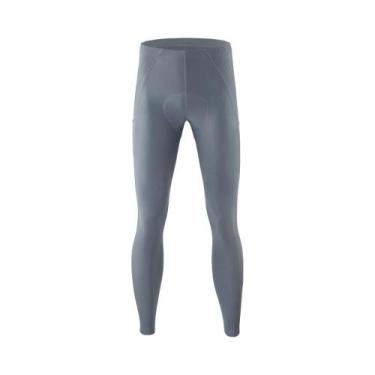 Imagem de Calças Longas De Ciclismo Masculinas Para Outono, Azul Cinza, Com Almo