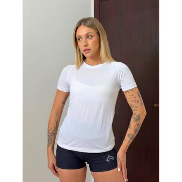 Imagem de Camiseta Feminina Raglan Dry Proteção Solar Corrida - Branca-Feminino
