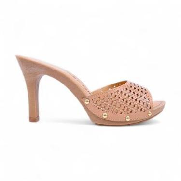 Imagem de Tamanco Feminino Tchocco Salto Alto Com Hotfix-Feminino