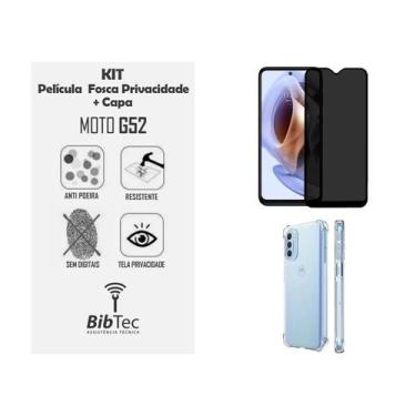 Imagem de Kit Capa + Película Privativa Fosca Para Motorola Moto G52 - POP SHOP