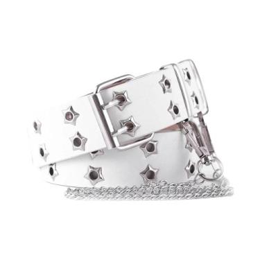 Imagem de Cinto Punk Hip Hop Rock De Tamanho Grande Com Dois Furos Para Homens E