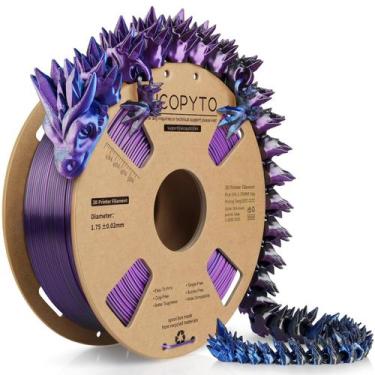 Imagem de Filamento de impressora 3D AICOPYTO Silk Tricolor PLA 1,75 mm 1 kg