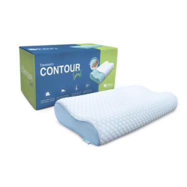Imagem de Travesseiro Contour Gel NASA Cervical Anatômico com Capa Removível - T