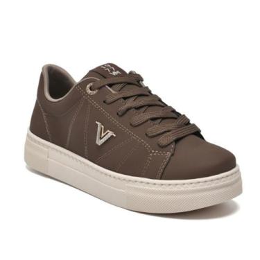 Imagem de Tênis Feminino Via Marte Casual Conforto Original 138-021 Cor:MarromTa