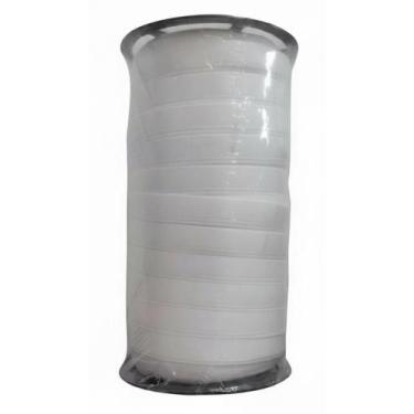 Imagem de Viés Elástico 10mm Branco Rolo 50m Poliamida Elastano - Congratulation