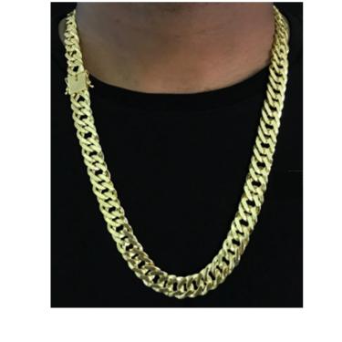 Imagem de Cordão Corrente Laminada dupla 13mm de moeda antiga