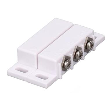 Imagem de Interruptor Reed, Interruptor de Porta MagnéTico Seguro Montagem Em SuperfíCie Conveniente Alta Sensibilidade Com Fio 2 Conjuntos SEM NC para Alarme para Janela para Porta