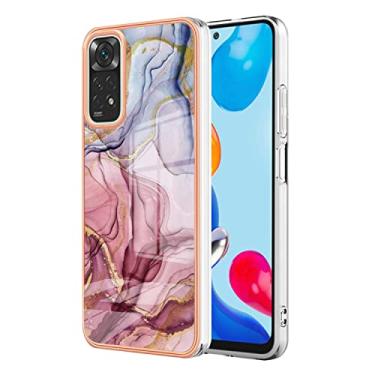 Imagem de Capas de armadura de mármore bonitas compatíveis com Xiaomi Redmi Note 11 11S capas de silicone moldura de simplicidade anti-queda proteção à prova de choque capa traseira (1, Redmi Note 11S)