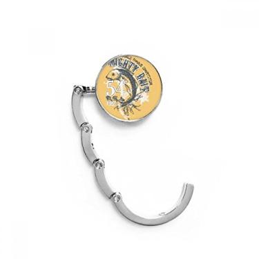 Imagem de Gancho de mesa com padrão de isca de peixe de desenho de linha, gancho dobrável decorativo