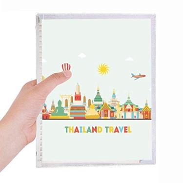 Imagem de Caderno de ilustração Tailândia em aquarela Morden City com folhas soltas e diário recarregável