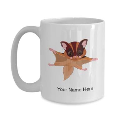 Imagem de Caneca de esquilo voador personalizada, copo de café esquilo voador, ideia de presente de esquilo voador, copo de esquilo voador personalizado, caneca de café de 325 ml