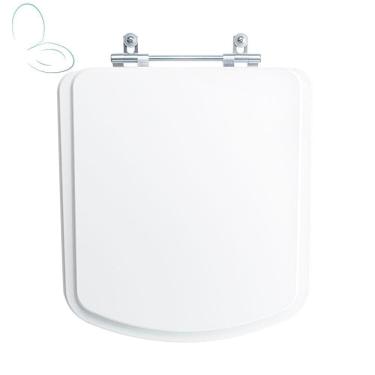 Imagem de Assento Sanitário Tampa de Vaso Branco MDF Laqueado Bali para bacia Incepa
