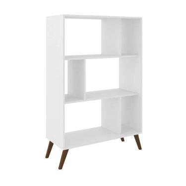 Imagem de Estante para Livros com Nichos Retrô RT 3015 Movelbento Branco