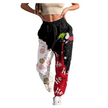 Imagem de Calça Feminina Feminino Feminino Posicionamento Feminino Impresso Veludo Solto Fitness Calça De