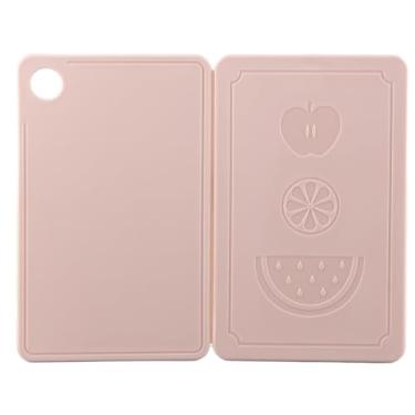 Imagem de Fdit Tábua de corte dobrável multifuncional tábua antiderrapante portátil para turismo Corte frutas e legumes (rosa)