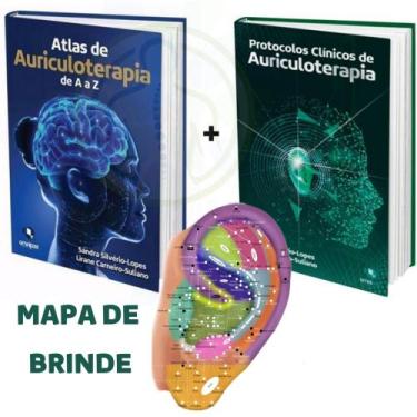 Imagem de Kit Livros Atlas E Protocolos Auriculoterapia + Mapa - Bh Acupuntura