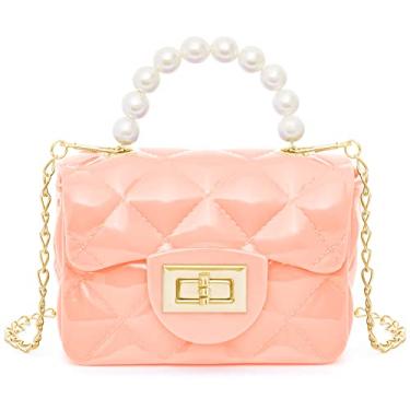 Imagem de AUGUST 18 Bolsa infantil fofa para meninas, bolsa tiracolo moderna e faixas de mão, mini bolsa infantil para crianças, rosa, One Size, Minimalista