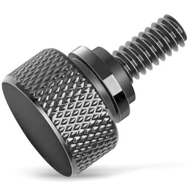 Imagem de Amazicha Parafuso de assento de aço inoxidável 304 preto brilhante para Harley Davidson 1996-2024