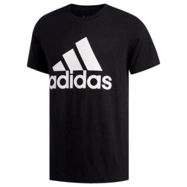 Imagem de Camiseta Adidas Basic Badge of Sport Masculino - Preto e Branco-Masculino